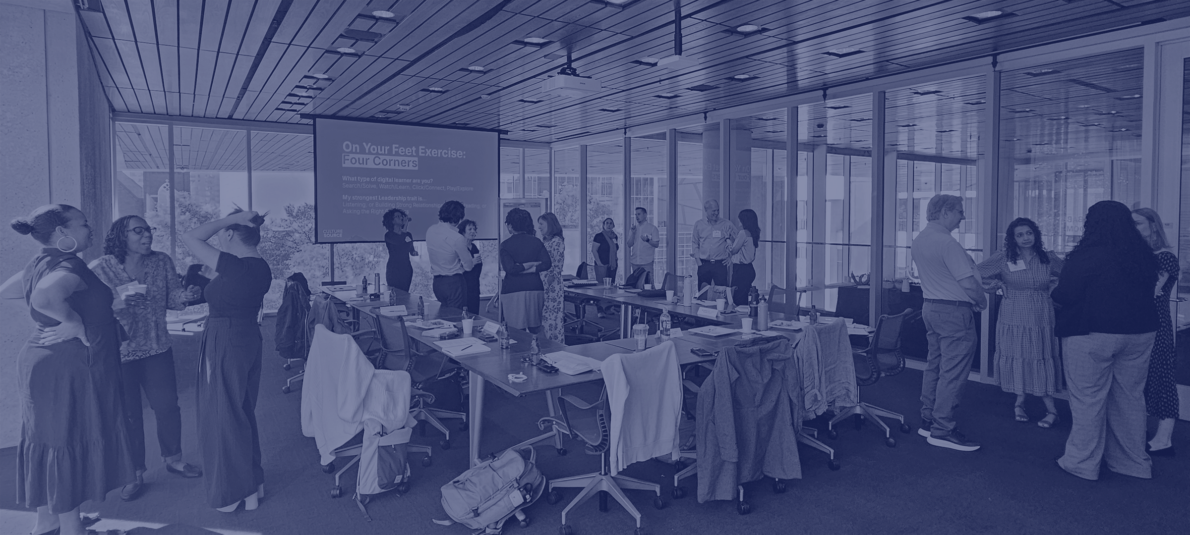 group of people in a conference room